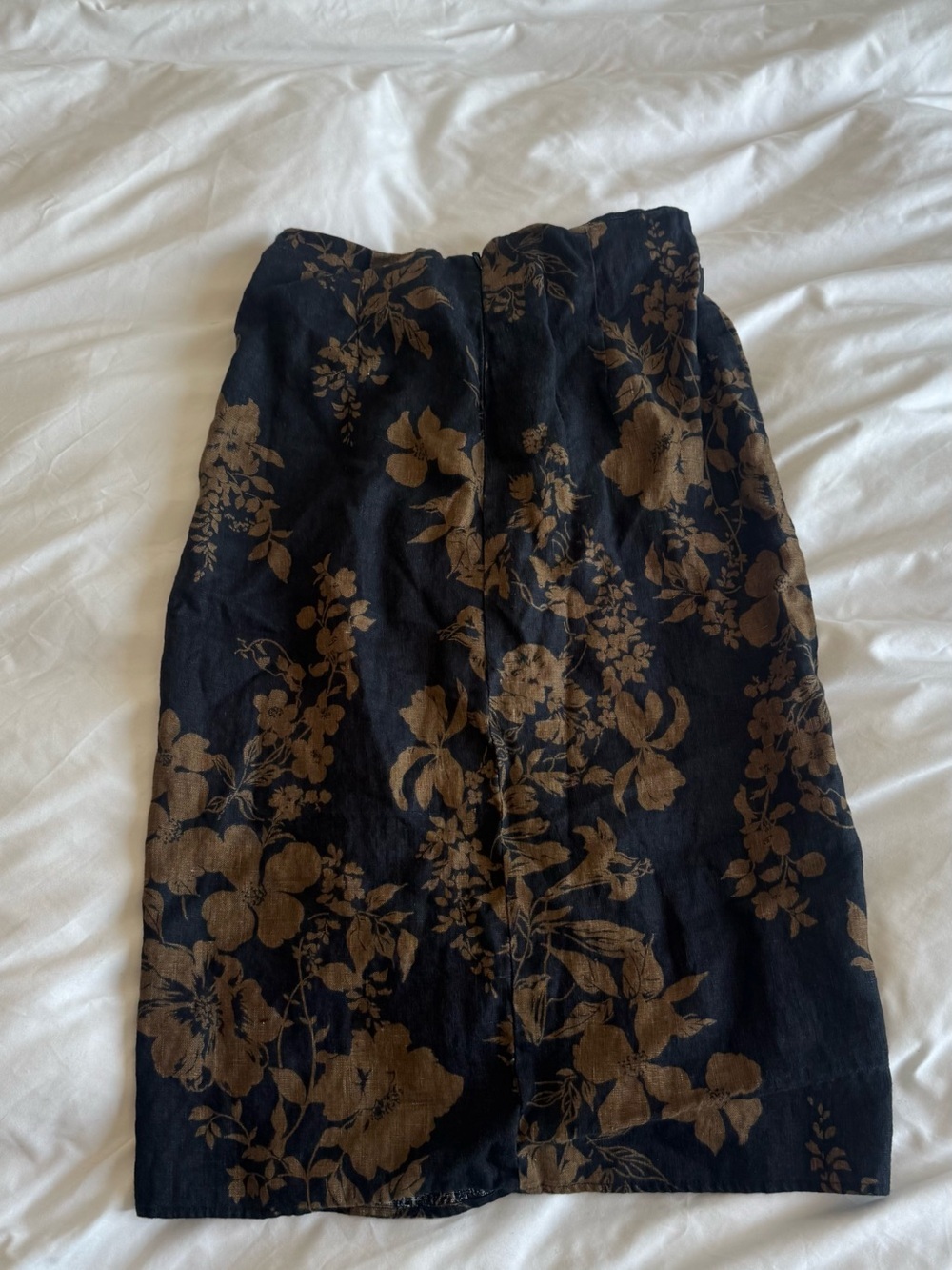 Reformation Black and Gold Floral Midi Wrap Skirt - Picture 5 of 6